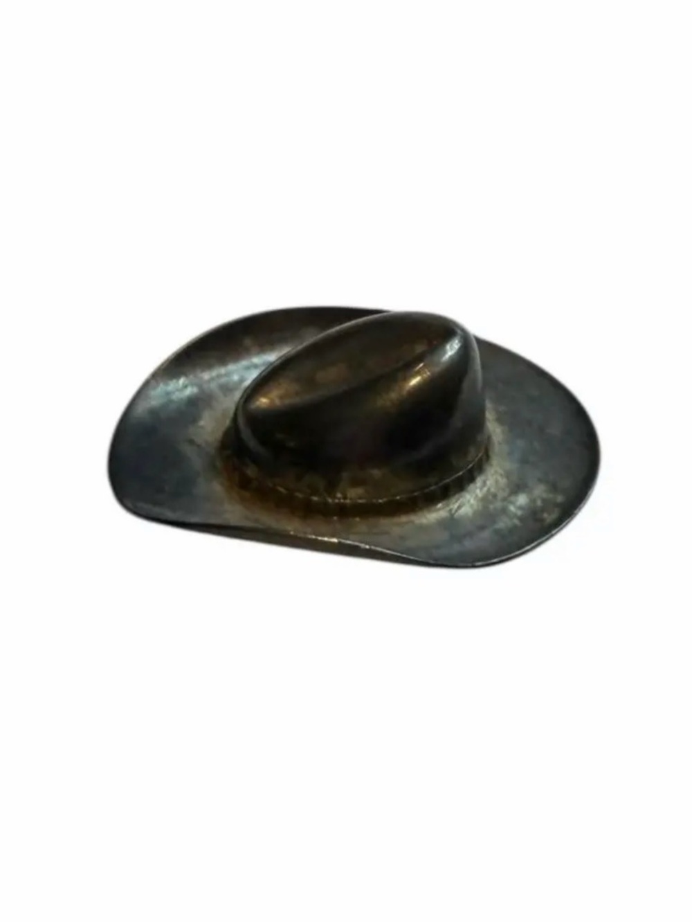Antique  Cowboy Hat Brooch/Pin in Tarnished Silver. Sterling Silver.